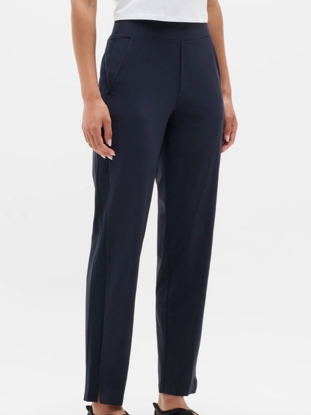 Athleta Brooklyn Mid Rise Ankle Pant Navy Blue Women's Size 6 Tall
